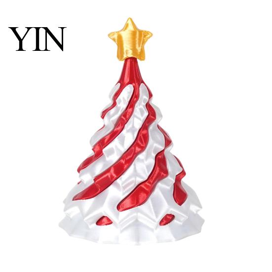 Christmas Stocking Stuffers 3D Printed Spiral Tree, Golden Star Topper Tree Fidget Shape Toys Toy, Cone Desk Decor for Anxiety Stress Relief Portable