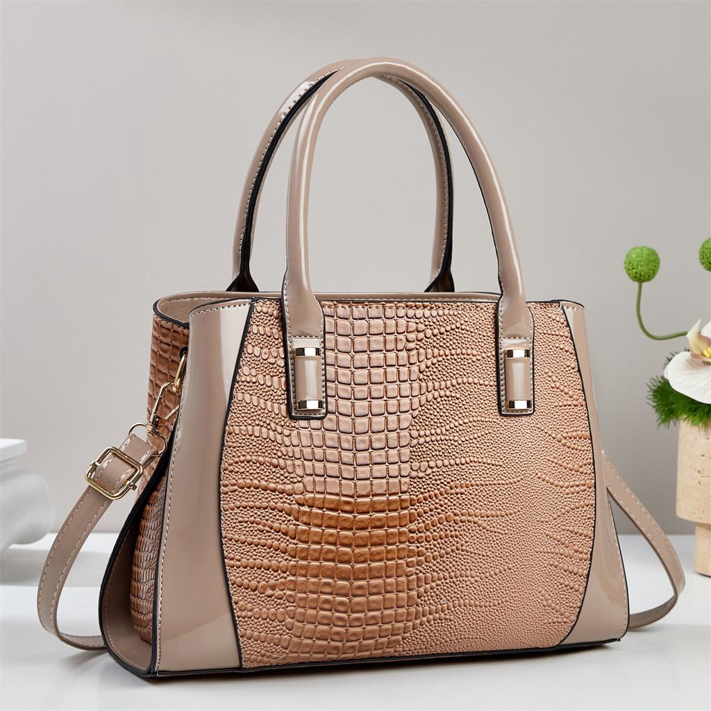 Minimalist Pu Womens Handbag With Crocodile Texture For Office And Outings