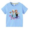 Children's T-shirt Frozen Princess Print Pure Cotton Breathable Parent-child Outfit Fashionable Cool Top 2026 Summer New Item