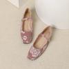 New Autumn Fashion Women's Flat Shoes Ladies Square Toe Retro Casual Shoes Slip-on Outdoor Mary Jane Shoes Plus Size 44 Zapatos