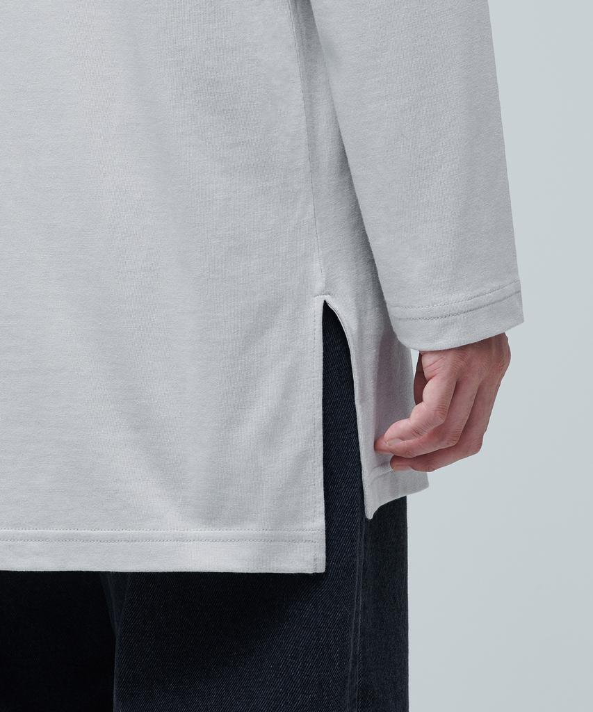 Musinsa Standard Layered Crew Neck Long Sleeve T-Shirt_Long Length [Light Gray]