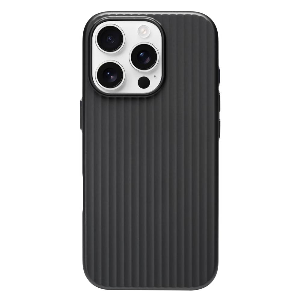 3D Streifen Metalllack Magnetische Hülle Für iPhone 17 16 15 14 Pro Max Magsafe Matt Wellige Koffer Muster Rüstung PC Hülle