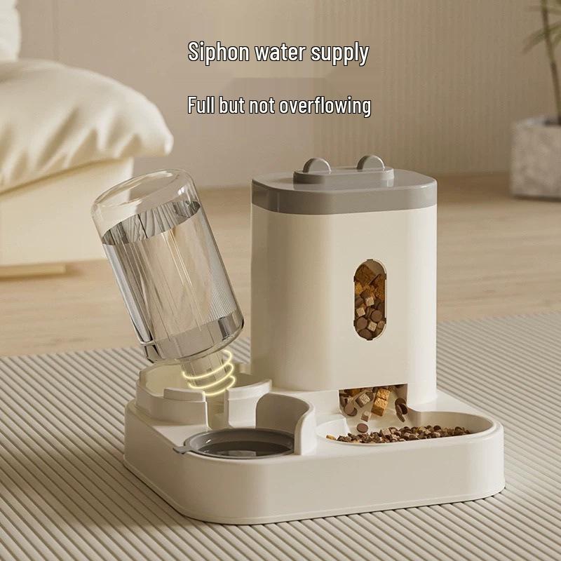 Pet Water Fountain & Feeder: Automatic Cat & Dog Bowl with Food Storage and Water Dispenser