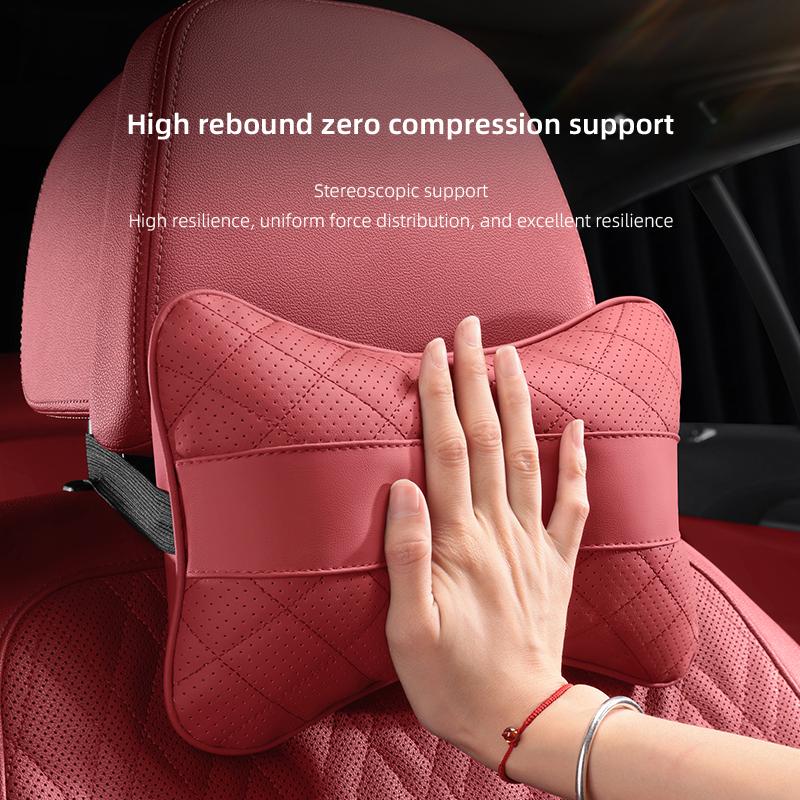 Rcmjh6 Quality Leather Car Neck Pillow Seat Headrest Cushion For Volvo ES90 EC40 EX40 EM90 XC90 V90 V60 XC60 V40 S80 S60 S90 C40 XC40 V