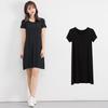 Women's Summer Short Sleeve Casual Sundress Tops Mini T-shirt Dress In Vibrant Modal