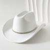 Special Men's and Women's European and American Style Elegant Cowboy Hat Accessories Square Rhinestone Gem Elegant Top Hat Ball Felt Hat