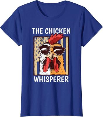 L'Éleveur de Poulets Fermier Poulet Animal Mignon Cadeau T-shirt à Col Rond pour Femme T-shirt Unisexe