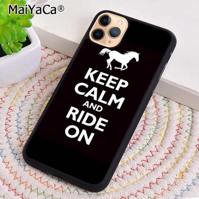 MaiYaCa Keep Calm and Ride On Liebe Pferde Pony Handyhülle Für iPhone 17 Air 16 pro max 15 14 plus 12 13 Hülle coque