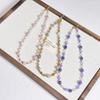 Vibrant Agate Beaded Necklace: Versatile Retro Clavicle Sweater Chain