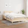 Maison Exclusive - Bettlattenrost mit Matratze Creme 120x200 cm Stoff
