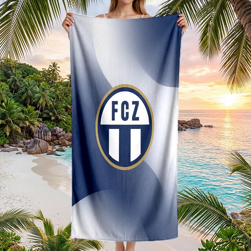 FC Zürich Print Quick Dry Beach Towel Microfiber Absorbent Portable Travel Swimming Towel