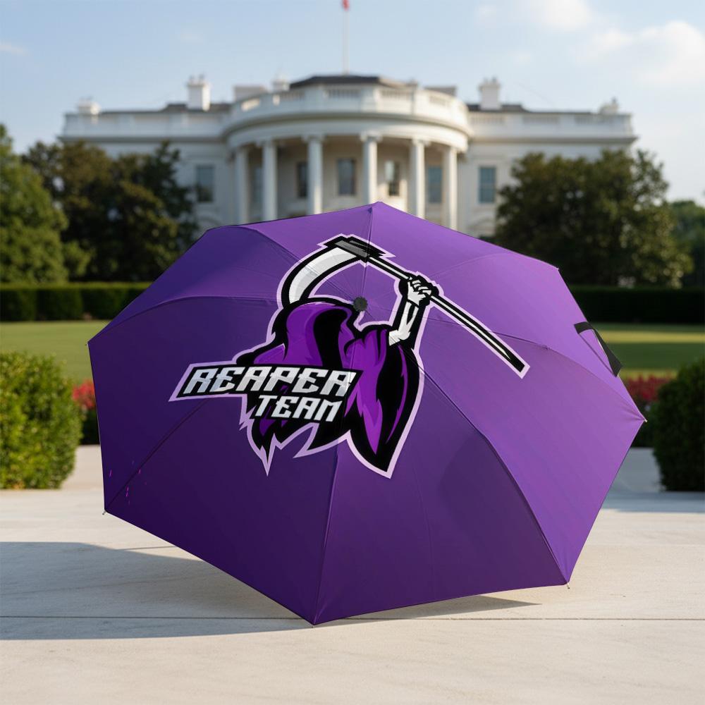 1 PC Automatic Folding Umbrella-Melbourne Storm Pattern, Portable & Foldable Design with 8 Ribs, Christmas Birthday Gifts