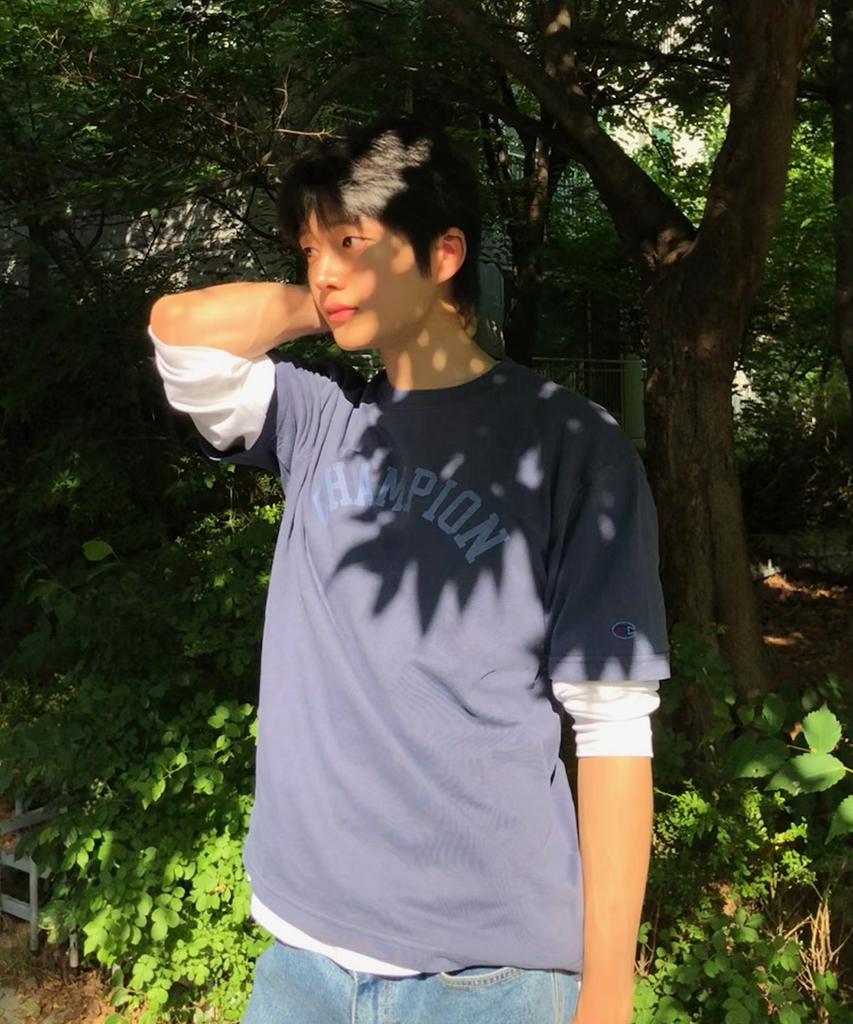 Champion Arch Logo Garment-Dyed T-Shirt 3 Colors