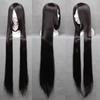 Perruque de cheveux longs et raides pour femmes, aile complète, résistante à la chaleur, pour fête et club