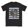 OIIA OIIA Spinning Cat Meme Glitch Disco Camiseta para Hombre Divertida Moderna Camiseta de Manga Corta Cuello Redondo Camiseta Algodón Ropa de Hombre
