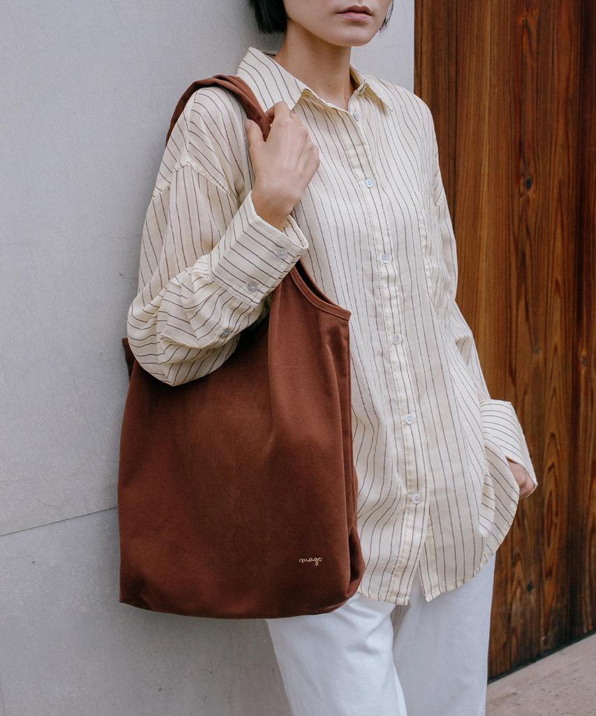 Madgoat Tank Top Canvas Shopper Bag_Cinnamon Brown