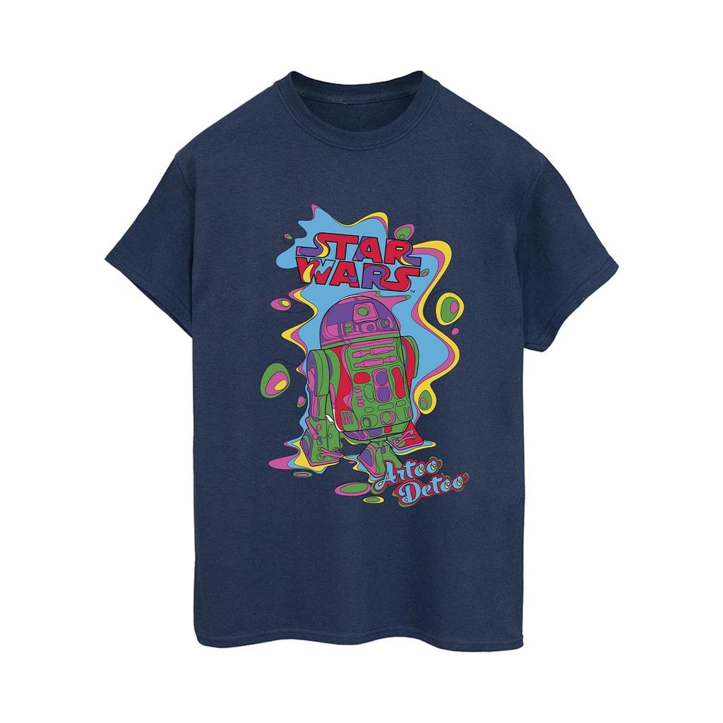 Star Wars Womens/Ladies R2D2 Pop Art Cotton Boyfriend T-Shirt