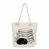Multifunctional Black Cat  Printed Thick Rope Shoulder Beach Bag 7579 KTB