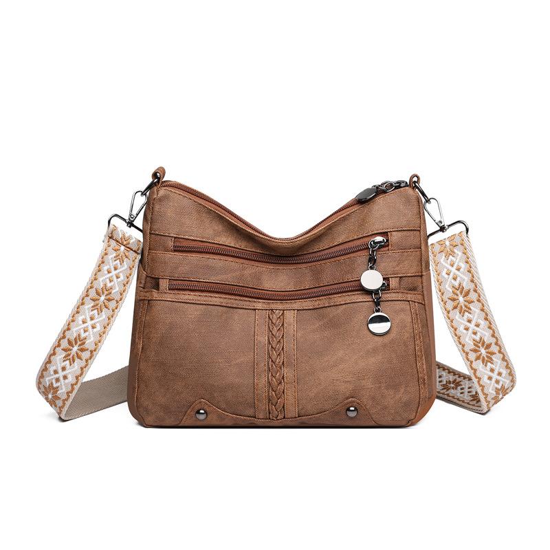 New Large-capacity Soft Leather Fashionable and Simple Shoulder Messenger Bag Women's Mother Bag