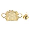 European Style Cake Stand with Base Elegant Alloy Cake Serving Tray for Dessert Fruits Display Home Decoration