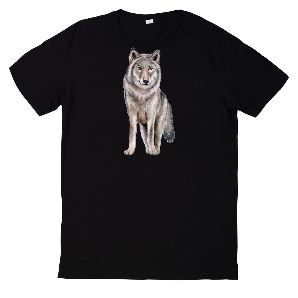 T-Shirt Wolf Motif Lone Wolf Husky Outdoor Gift CottonWill Be Opened In a New Window or Tab