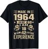 HOT SALE Vintage 60th Birthday Decorations Vintage 1964 60 Birthday TShirt Men Women Clothes Graphic T Shirts Unisex Soft Tops