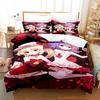 Touhou Project Remilia Scarlet Bedding Set Cartoon Anime Three-Piece Set Adult Kid Bedroom Duvetcover Sets 3D Devil Girls