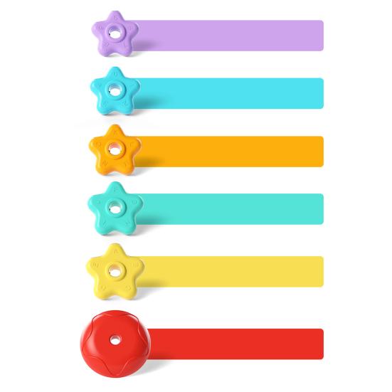 Star Stacking Spiral Tower Automatic Rotatable Rainbow Star Ring Toy Fine Motor Skills Early Educational Stack Game Toddlers Boys Girls Gift