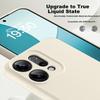 OPPO Reno14 Phone Case, Liquid Silicone Soft, Full Lens Protection, Shockproof, Simple Solid Color, Premium Quality,n, Outer, Antique White