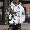 Hanorac personalizat pentru bărbați, cu imprimeu 3D, tip High Street Trend Bully Animal
