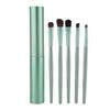 Set 5 pensule cosmetice portabile pentru fard de ochi, fond de ten, pudră, instrument de machiaj (Verde)