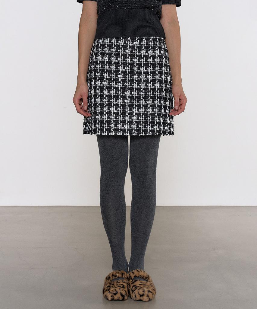 Pilot Campore Tweed Skirt (Black)