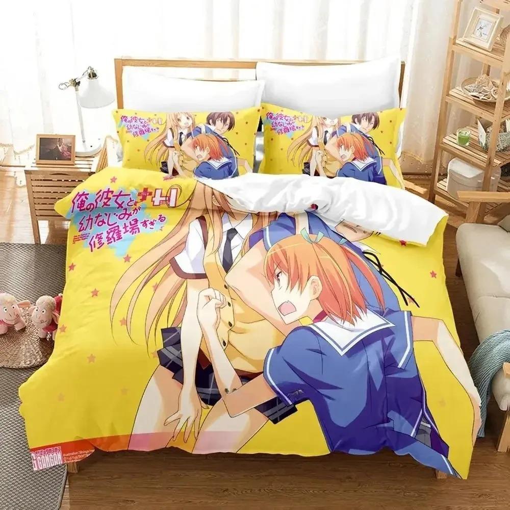 OreShura Anime Bedding Set Single Twin Full Queen King Size 3D Print Duvet Cover Sets for Adult Kid Bedroom