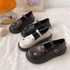 British Style Platform Small Leather Shoes Women's Summer New Loafers One-pedal Japanese College Style Buckle Single Shoes