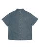 THE COLDEST MOMENT Tcm Mini Logo Denim Half Shirts (Blue)