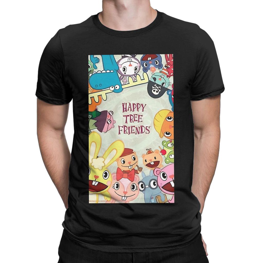 Aufkleber Perfekt Lustig 100% Baumwolle T-Shirt Happy Tree Friends Oberteile T-Shirts Für Männer