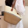 Straw-woven Bags for Women Ins Style New Style Beach and Seaside Outdoor Vacation Large Capacity Shoulder Bag