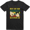 Best Cat Dad Funny Men T Shirt Regular Fit Cotton Tee