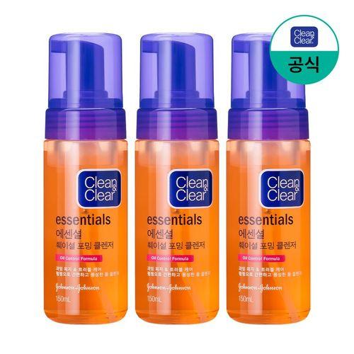 Clean & Clear Essential Espuma de Limpeza Facial 150ml x3