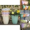 Decorative Plastic Planter With Drainage For Wall Hanging And Garden Fence Decor