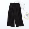 Pantalon court ample de style japonais pour femme, short fin, modal, couleur unie, jambes larges, grande taille, bas pour la maison, été
