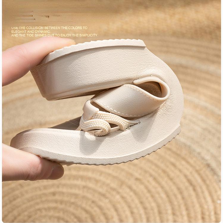 2024 New Line Women's Shoes Summer Wear Women's Slippers Non-slip Beach Flat Sandals
