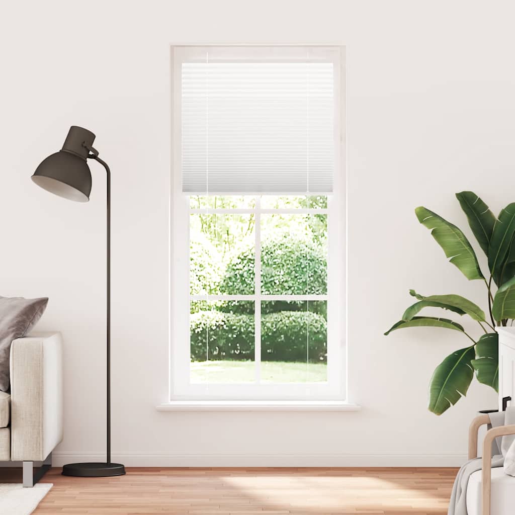White Pleated Blind 85X200 Cm Fabric Width 84.4 Cm