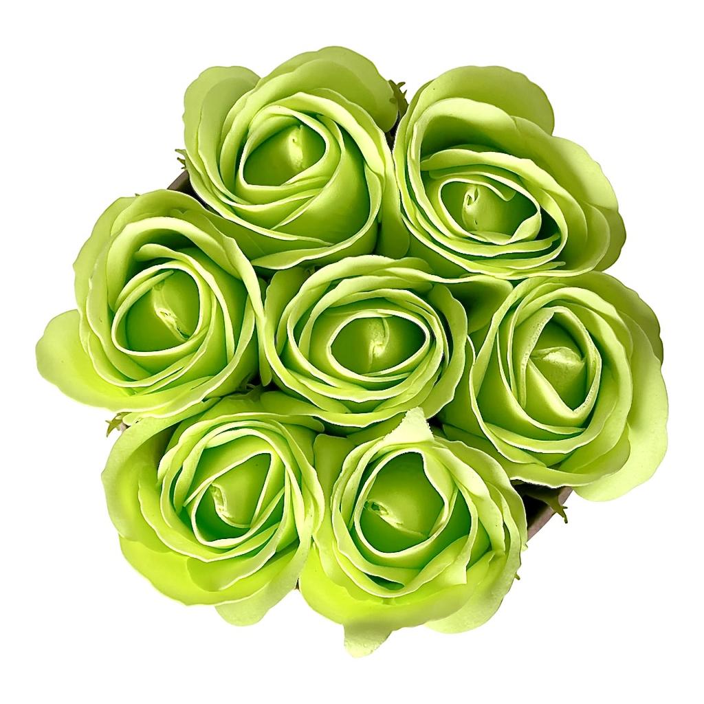 Flowerbox Inspiruj - Black Box with Soap Roses - No. 15 Green
