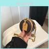 Stylish Retro Mini Round Bag For Kids And Adults With Chain Design Lightweight