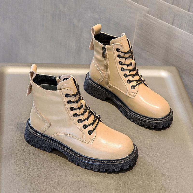 Damesmode Middenlaarzen Lente en Herfst Enkellaarsjes Britse Stijl Korte Laarsjes 2024 Nieuwe Designer Dameslaarzen Damesschoenen