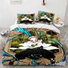 Set Biancheria da Letto Anime Demon Slayer Kamado Tanjirou Copripiumino Federa Piumone Matrimoniale King Queen Size Ragazzi Adulti A
