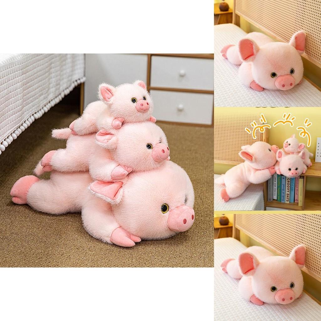 Cartoon-Schwein-Stofftier mit kurzem Fell für Kinder, Geschenk und zum Kuscheln
