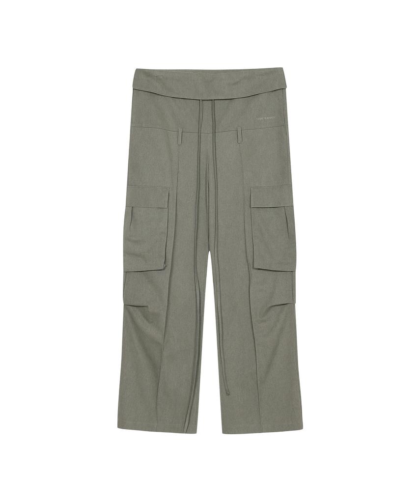 THREE TO EIGHTY Fold Cargo Pocket Pants Khaki