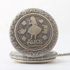Alice In Wonderland Pocket Watch Ladies Pocket Watch Antique Alice Pendant Nurse Watch [koneko]